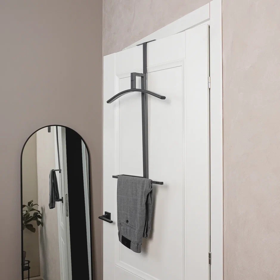 Вешалка надверная/настенная "Торонто 12" шир.440мм Графит ВКНТ12 ГР ("ЗМИ") *1