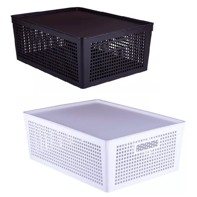 яяяКорзина для хранения пластм. "Traymix" 415х310х153мм 16,5л с Крышкой арт.47480("Полимербыт")*1/16 яяяКорзина для хранения пластм. "Traymix" 415х310х153мм 16,5л с Крышкой арт.47480("Полимербыт")*1/16