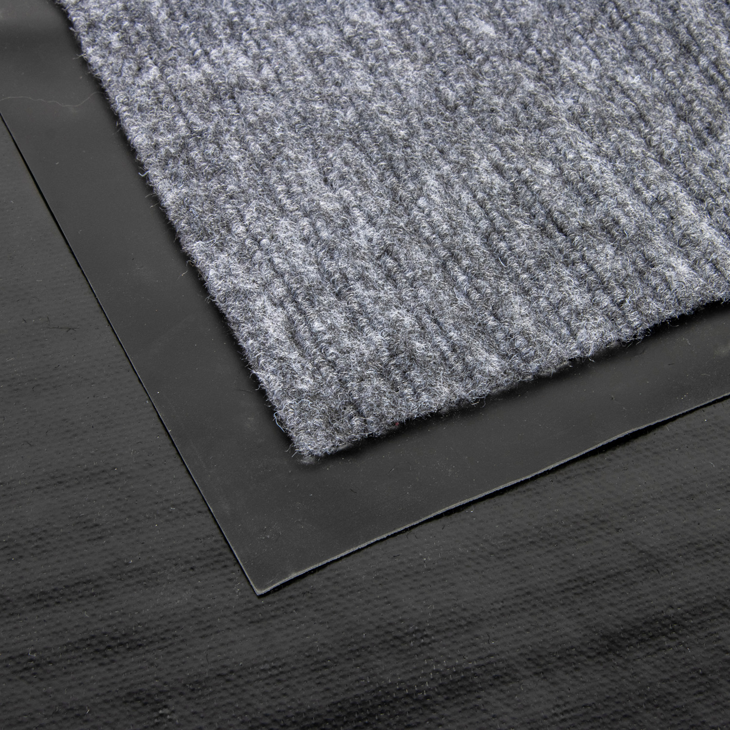 Коврик влаговпитывающий 90*120 см ребристый серый "KOVROFF" (арт.20402) *1/6 (ОП18)