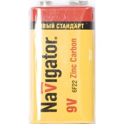 Элемент питания крона Navigator 6F22 NBT-NS 94762 9V *1/10/400 Элемент питания крона Navigator 6F22 NBT-NS 94762 9V *1/10/400
