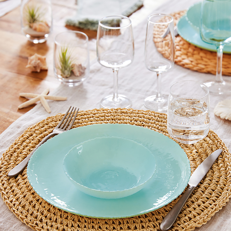 яяяТарелка стекло Luminarc "Ammonite Turquoise" глуб. d21см Бирюзовый P9920 6*24