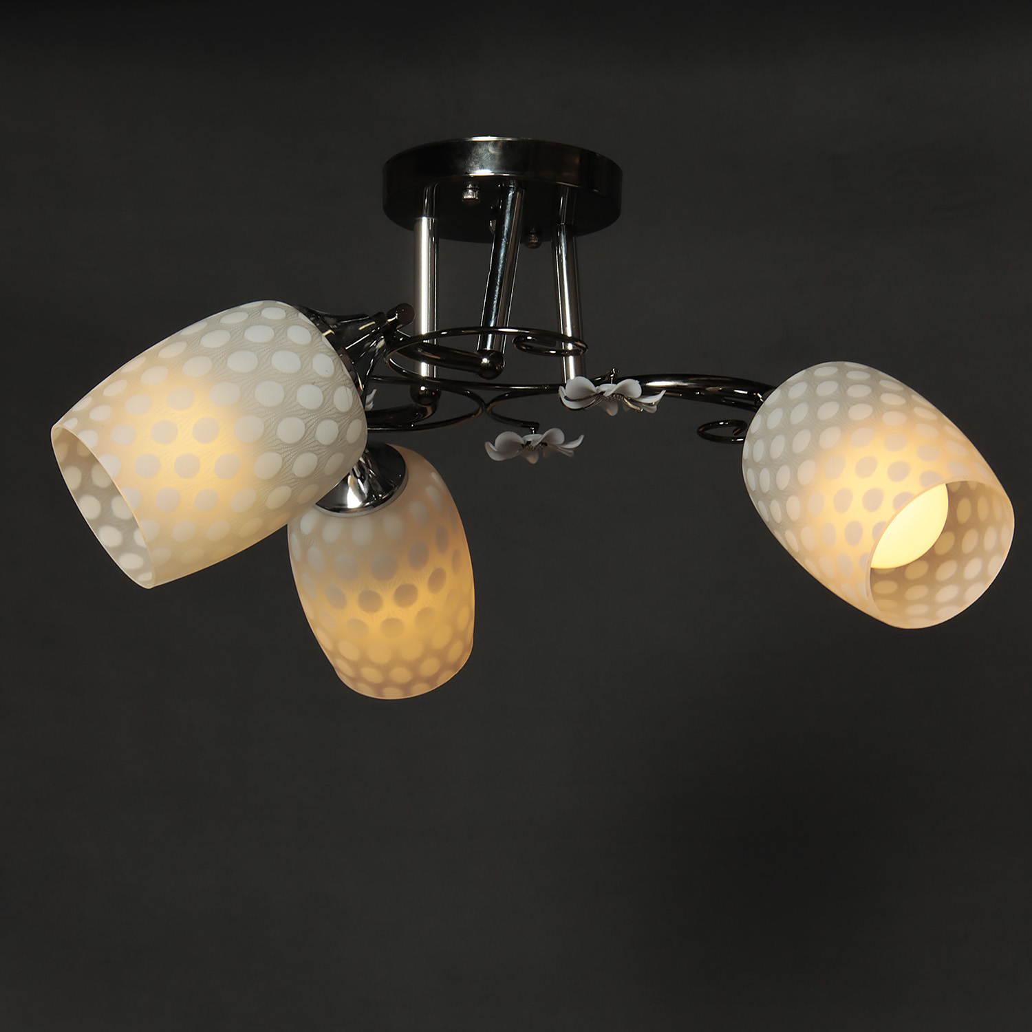 Люстра Verner Lighting А2455/3, 40 Вт, Е27, 3 лампы, черный/хром