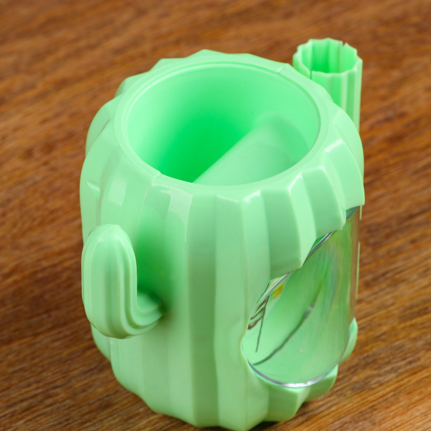 Будильник-органайзер детский "Кактус", дискретный ход, 8 х 11 х 13.5 см, d-7 см   5367674