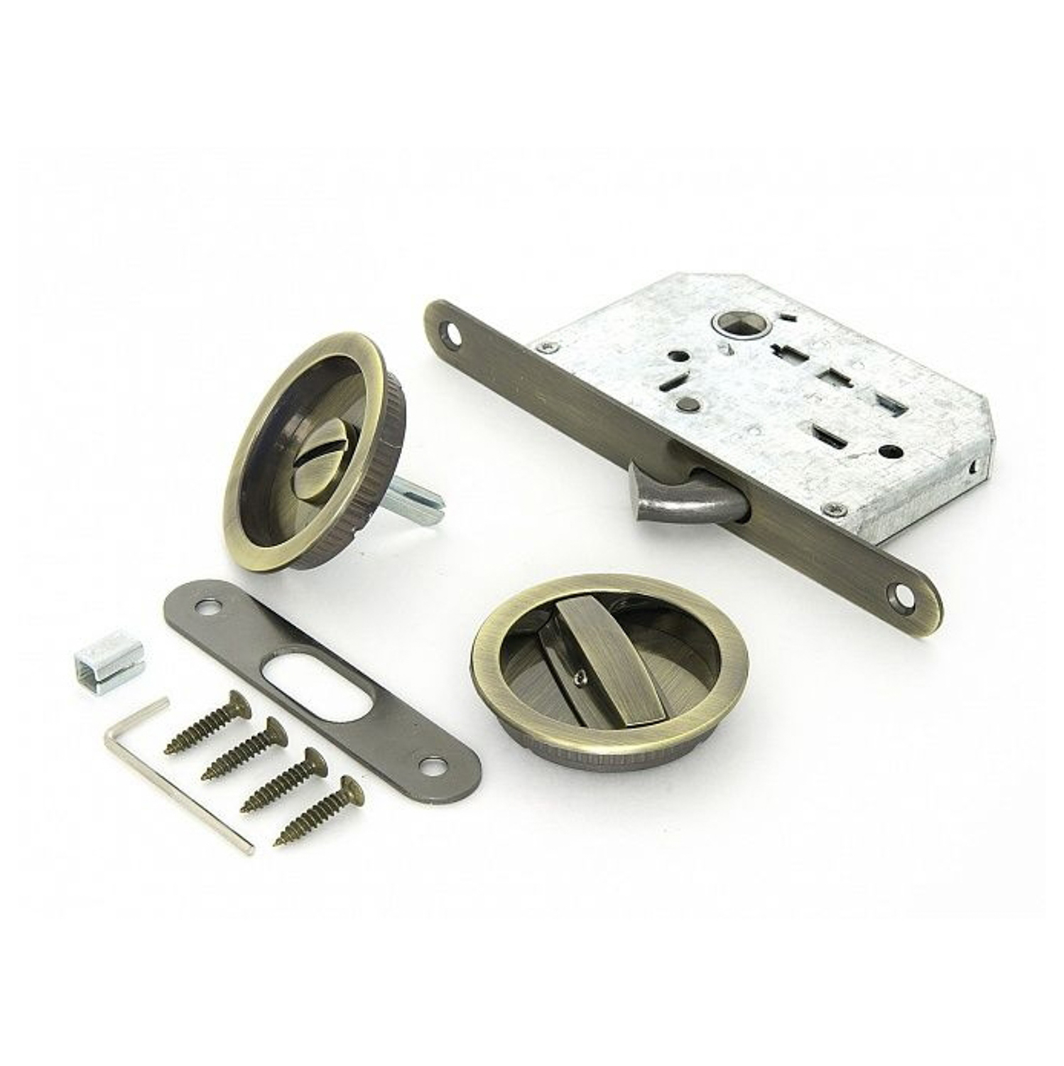 яяяРучка круглая с замком 03 ВК АВ Палладиум *1/30