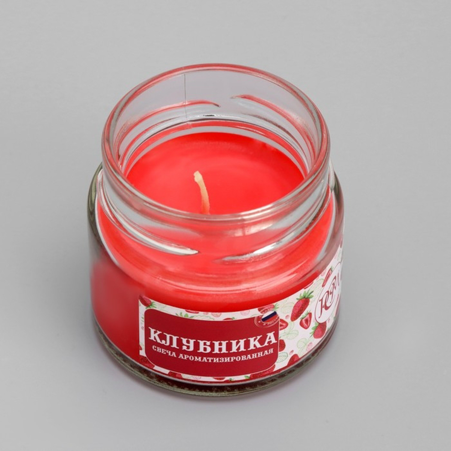 Свеча в банке ароматизированная "Клубника" 50гр, время горения 13ч 3654469 Свеча в банке ароматизированная "Клубника" 50гр, время горения 13ч 3654469