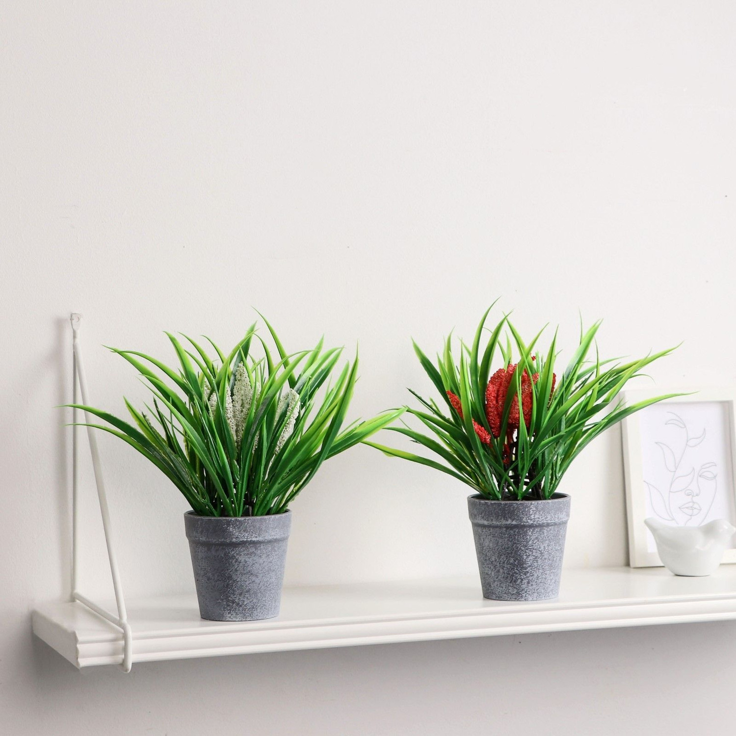 Бонсай в горшочке "Лаванда в траве" 9*23 см, микс   4555663