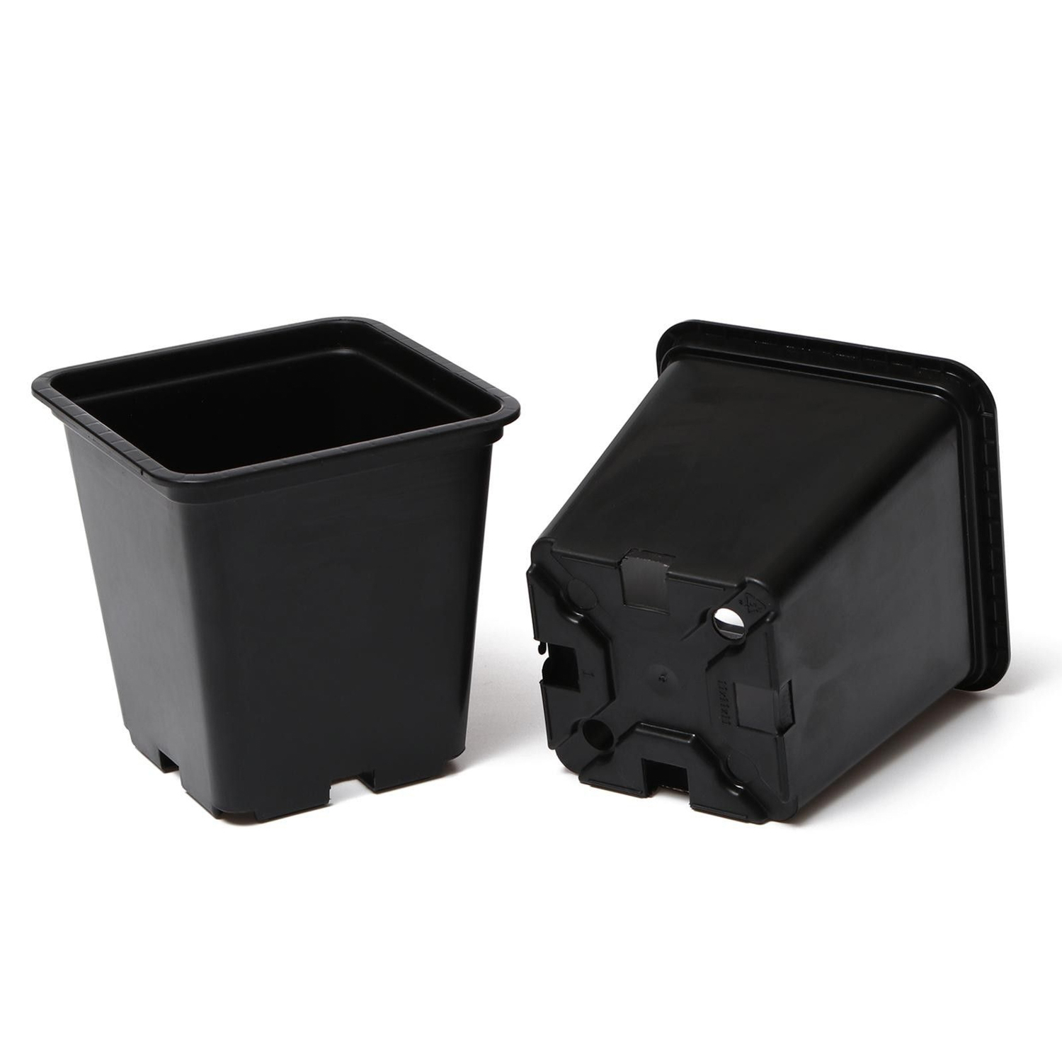 Горшок 1 л для рассады, 11х11х12 см, пластик, черный