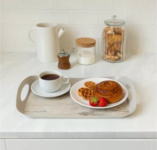 Поднос пластм. 412х270х50мм с Декором арт.431282814(431282834/431282816) ("Бытпласт") *1/14