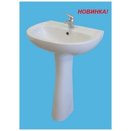 Умывальник ВЕРСИЯ белый с 2 отверстиями (г.Воротынск) (к нему подходит пьедестал СОНАТА) *1