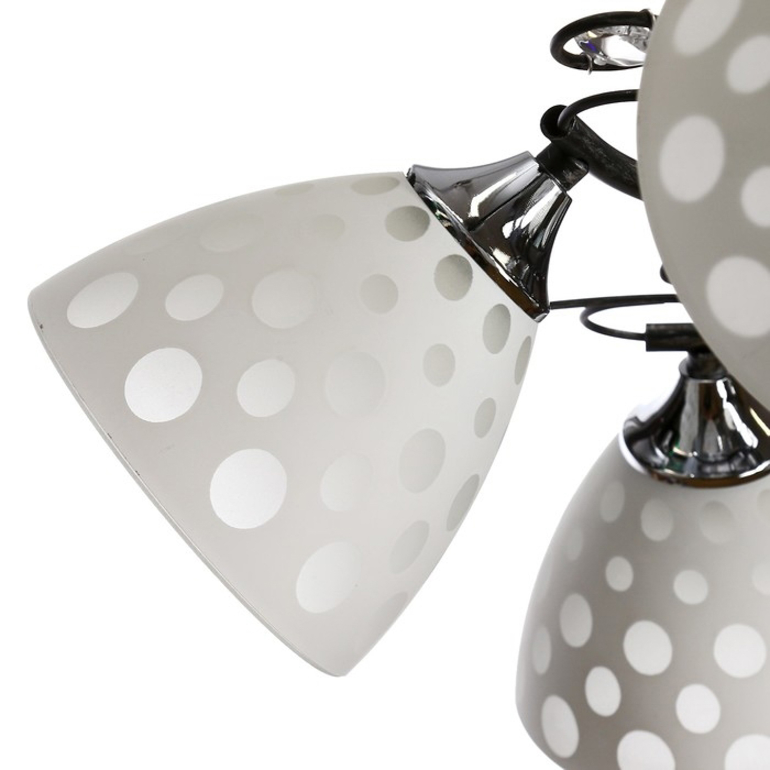 яяяЛюстра 146P6037/5 5хE27 40W хром/белый 23х60см   4587749