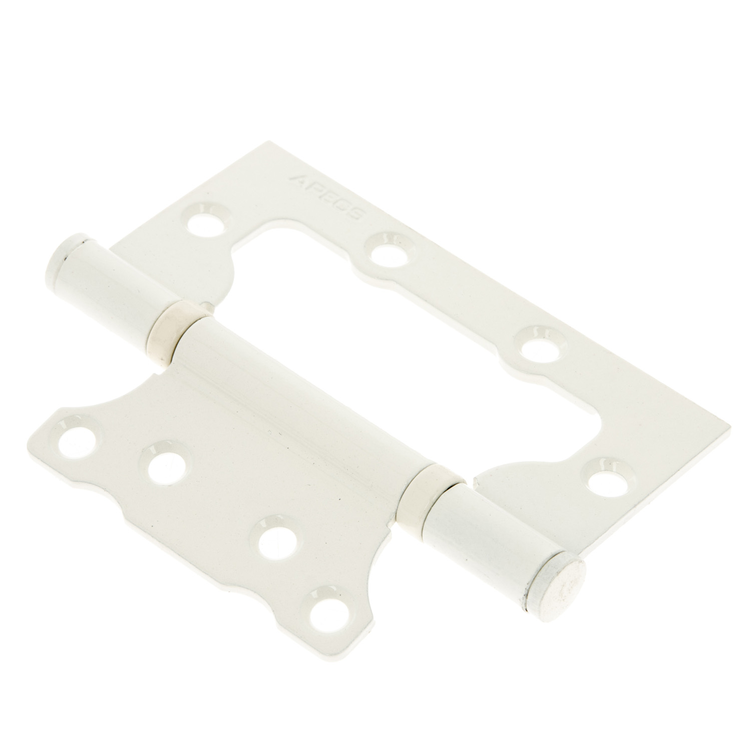 Петля без врезки 100*75*2,5мм БЕЛАЯ (комплект 2шт.) АПЕКС *1/5/50