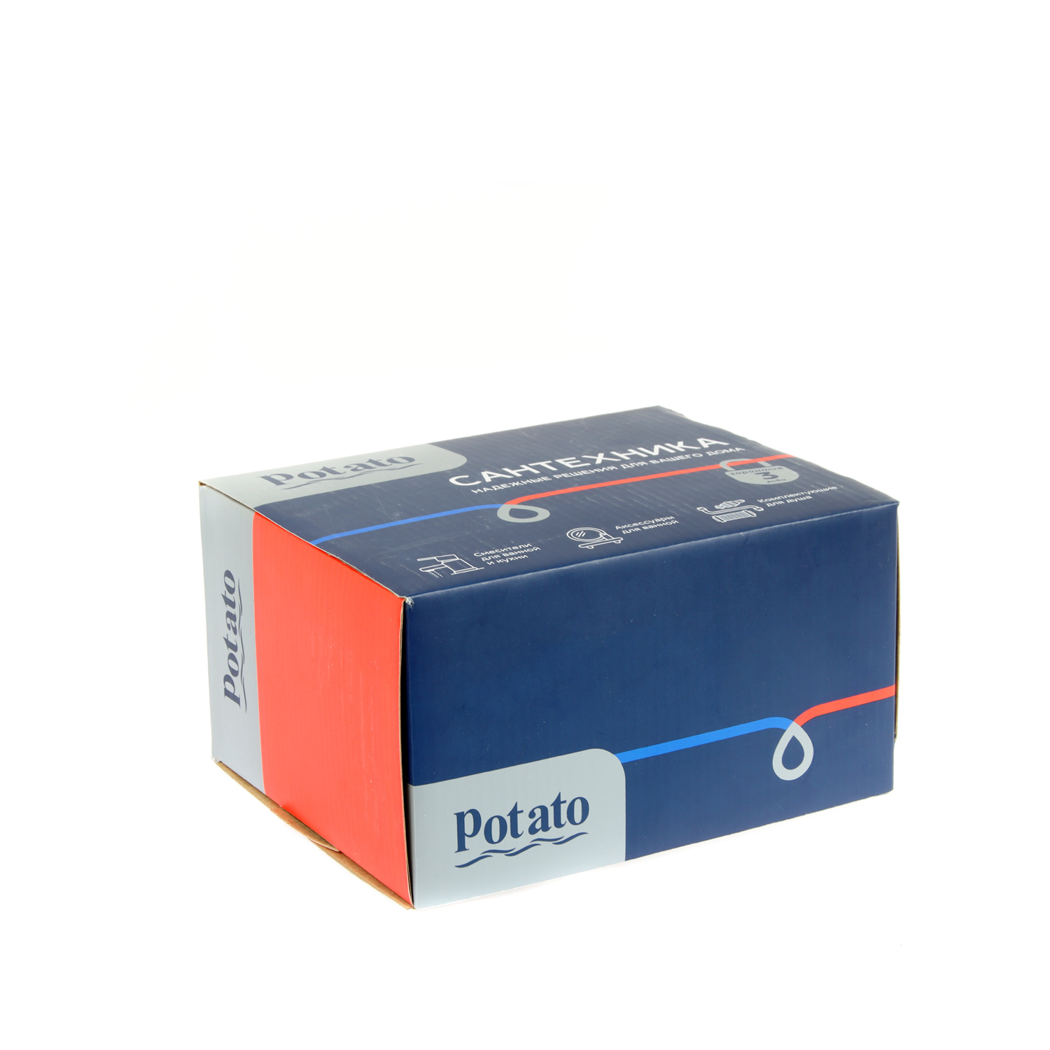 Смеситель для ванны Potato P3009, короткий излив, однорычажный