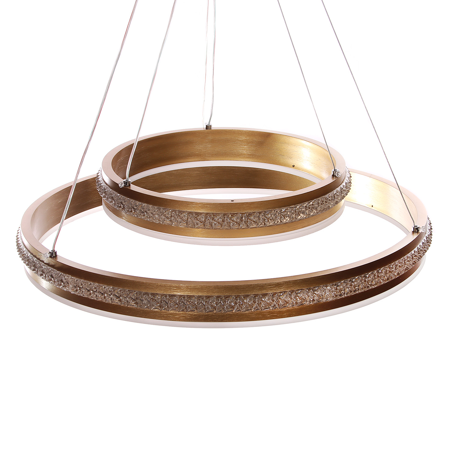 Люстра YH556/2 WT+ GD LED 3000К-6500К (h=700, d=500) пульт  VERNER LIGHTING *1