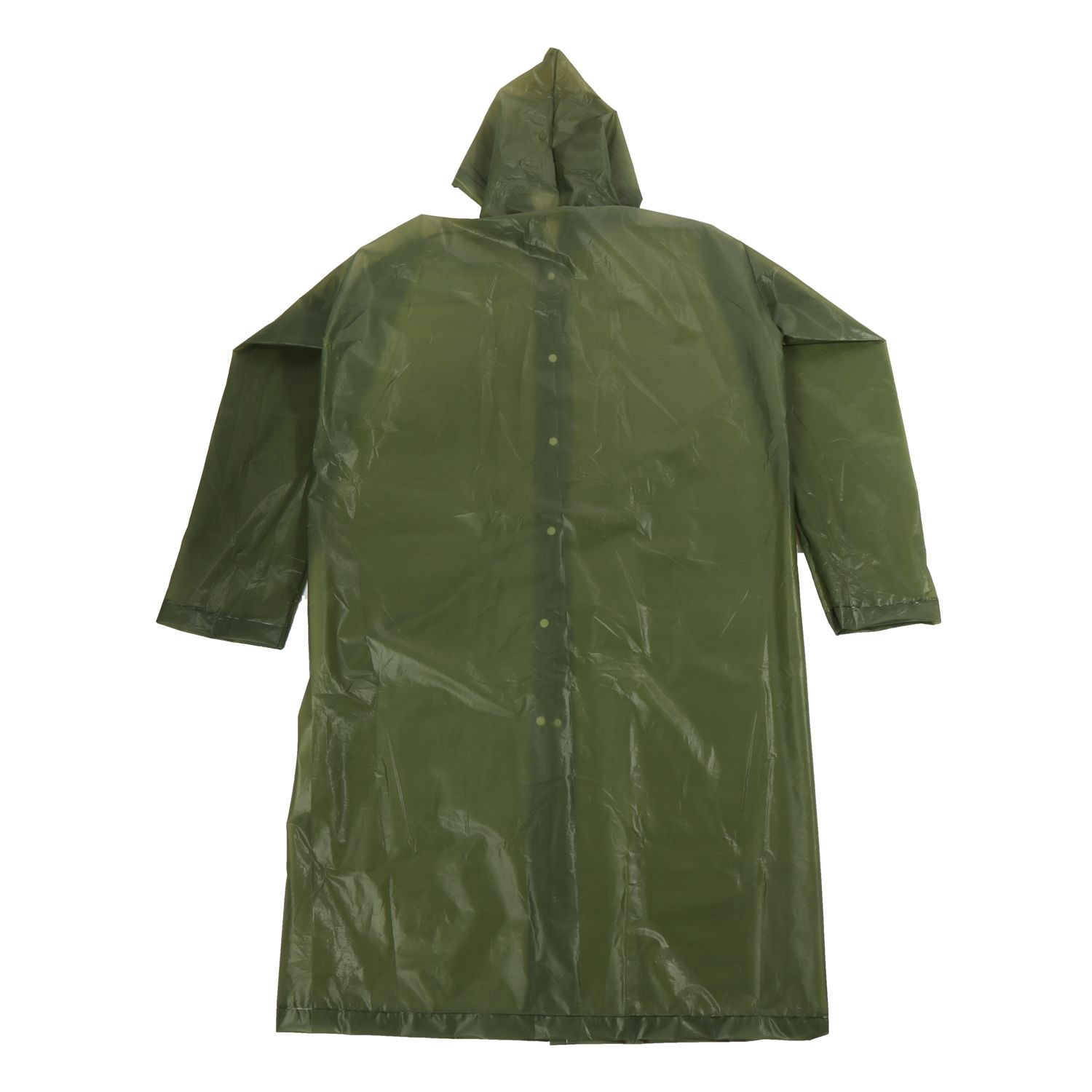 Дождевик-Плащ (EVA) повыш.прочн.,с капюш.,на кнопках шир.75см,дл.81см Зеленый HODY12 ("Komfi") *1/30