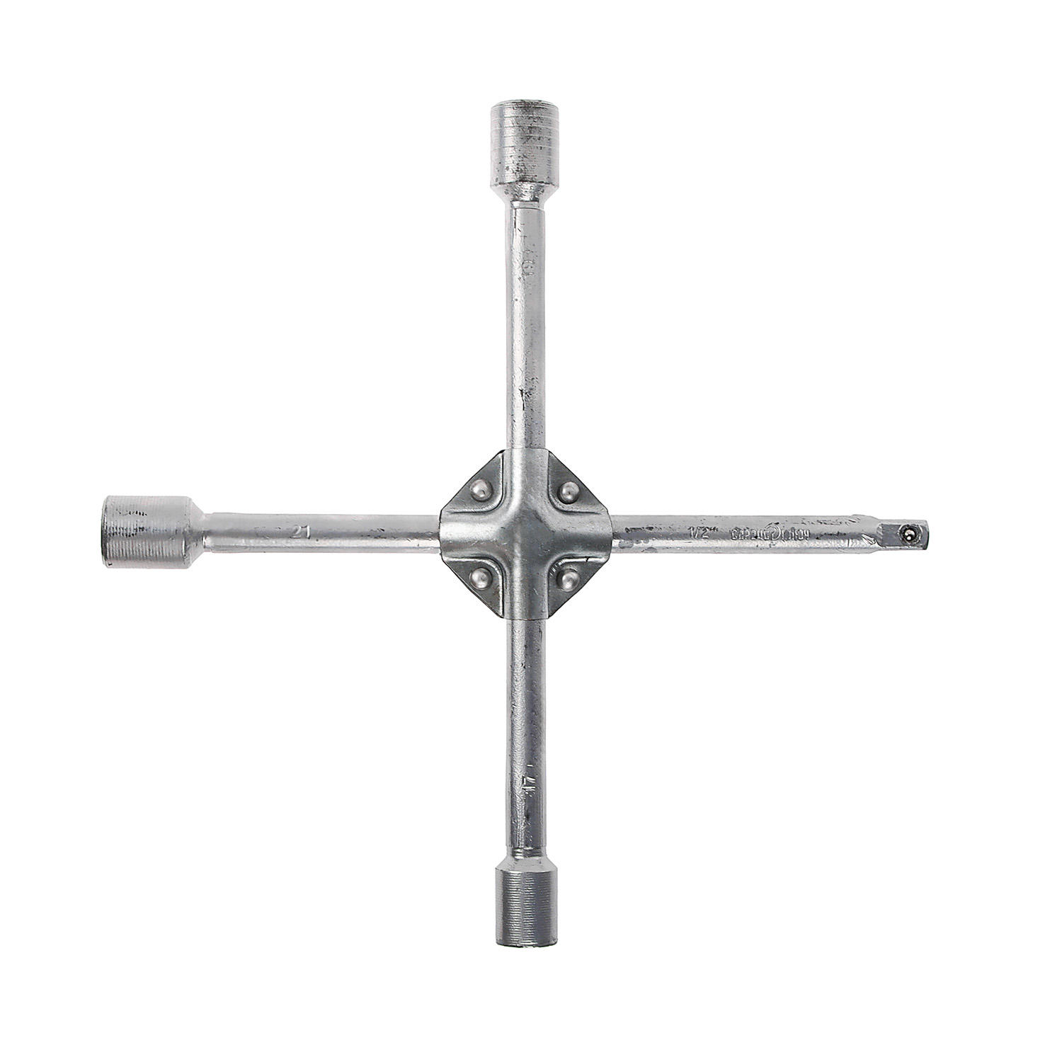 Ключ баллонный крест 17х19х21х1/2 защита центра (77777) СЕРВИС КЛЮЧ *1/15