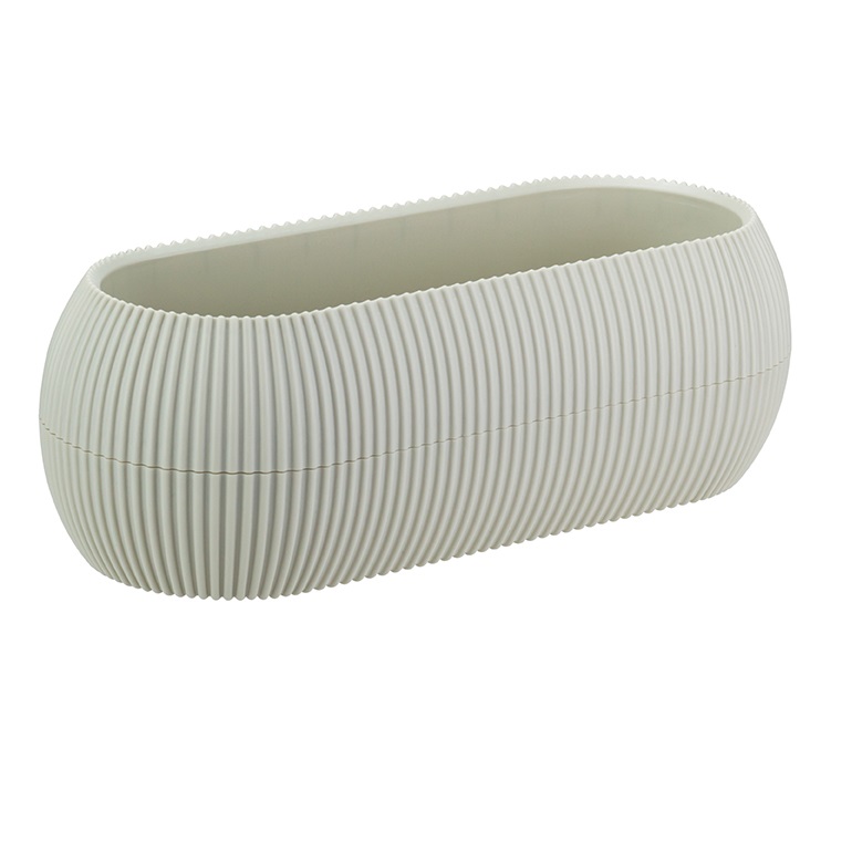 Кашпо пластм. "Пиканто" 1,3л 280х115мм h90мм с поддоном,с дрен.реш. Бел ротанг М3210 ("М-П")*1/12 Кашпо пластм. "Пиканто" 1,3л 280х115мм h90мм с поддоном,с дрен.реш. Бел ротанг М3210 ("М-П")*1/12