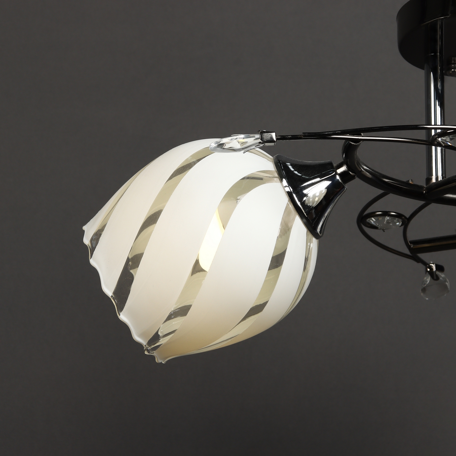 Люстра Verner Lighting А2312/3, 40 Вт, Е27, 3 лампы, черный/хром