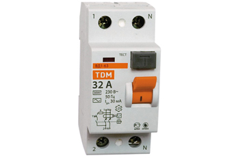 Устройство защитного отключения (УЗО) ВД1-63 2Р 16А 30мА TDM SQ0203-0004  *1/6