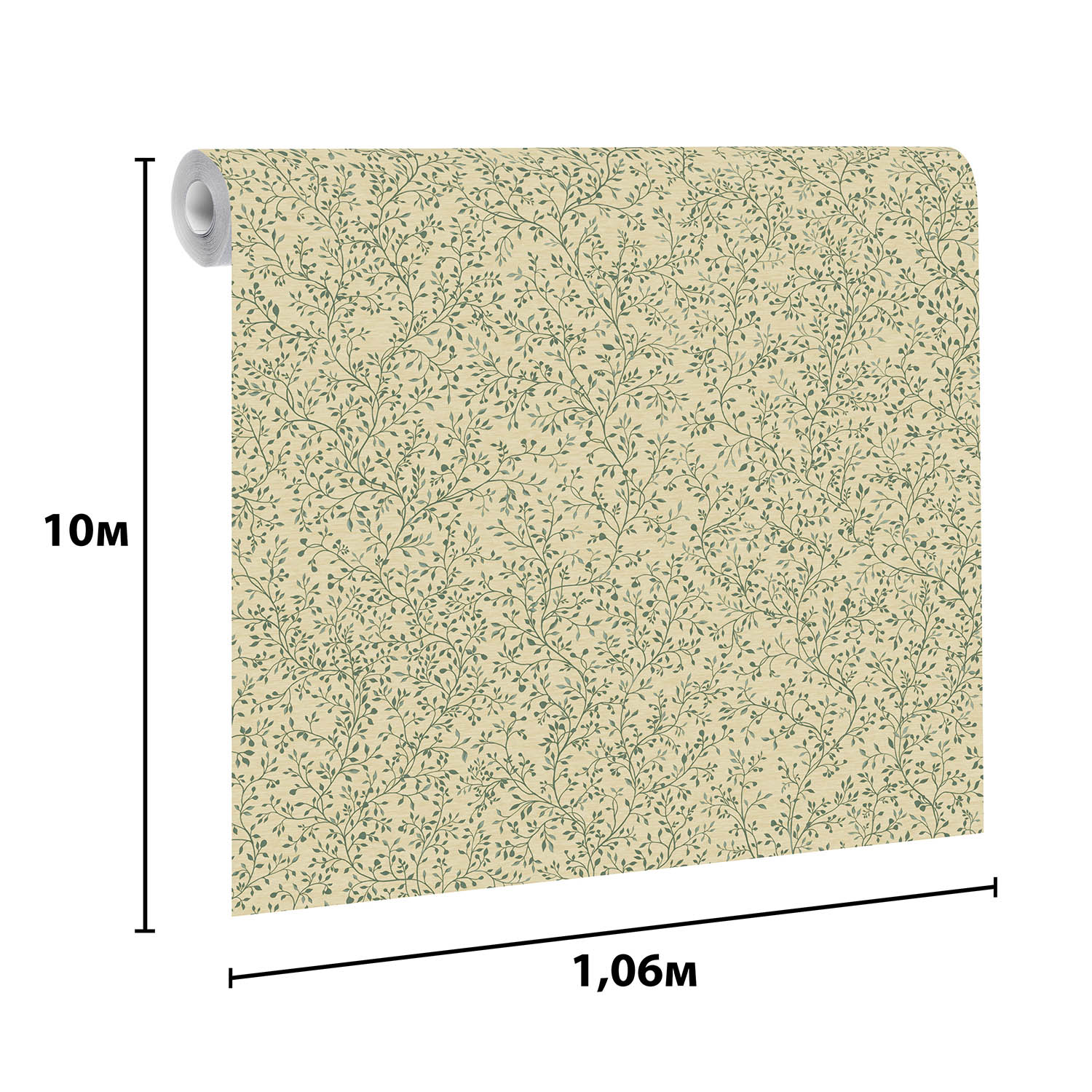 Обои флиз Elysium Коттон (беж./зел.) E26414 1,06*10м  *1/4