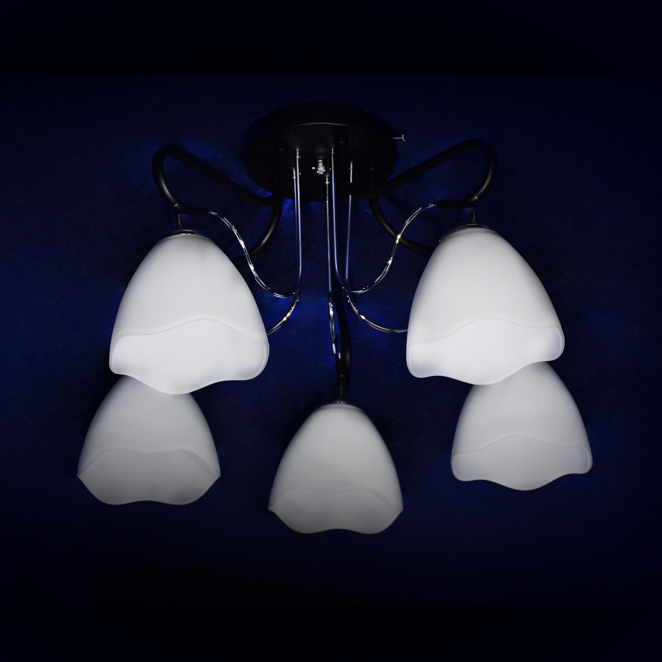 Люстра Verner Lighting А2618/5, 40 Вт, Е27, 5 ламп, черный/хром