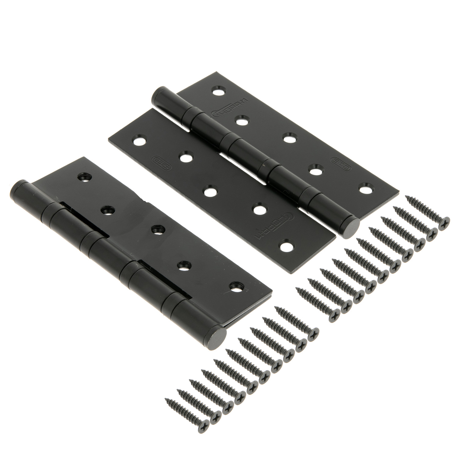 Петля универсальная 125*75*2,5мм ЧЕРНЫЙ FHP-STD (комплект 2шт.) Нора-М *1/10/50