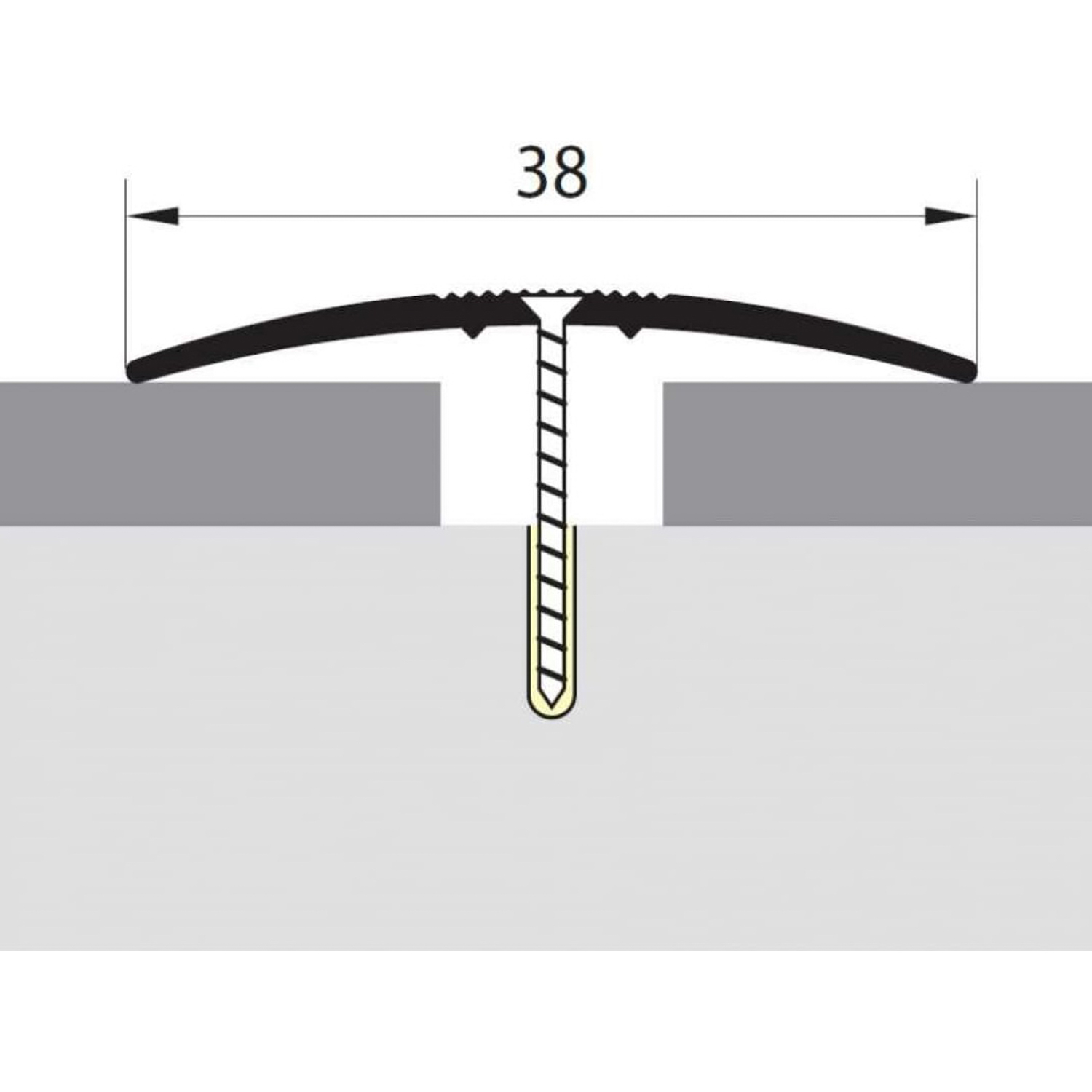 Порог-стык одноуровневый 38х1800 мм Русский профиль, дуб сицилия