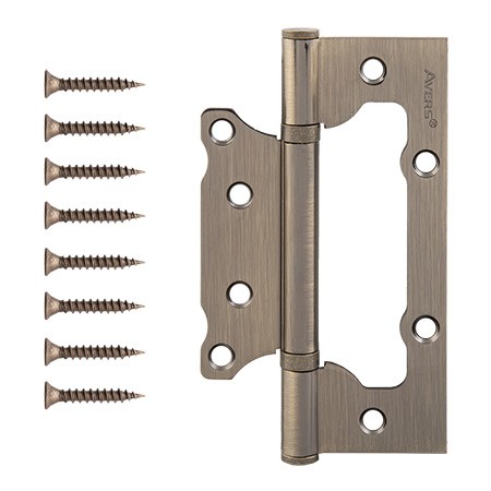 Петля без врезки 125*75*2,5мм БРОНЗА АВ (комплект 2шт.) AVERS *1/6/48 Петля без врезки 125*75*2,5мм БРОНЗА АВ (комплект 2шт.) AVERS *1/6/48