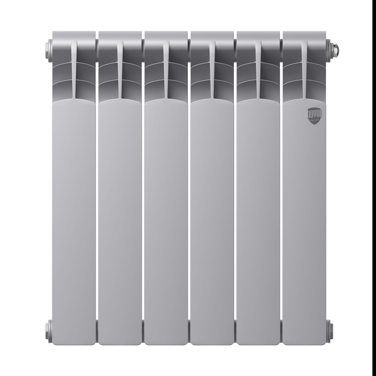 Радиатор биметаллический 6 секций Royal Thermo Revolution, 500 мм, серый Радиатор биметаллический 6 секций Royal Thermo Revolution, 500 мм, серый
