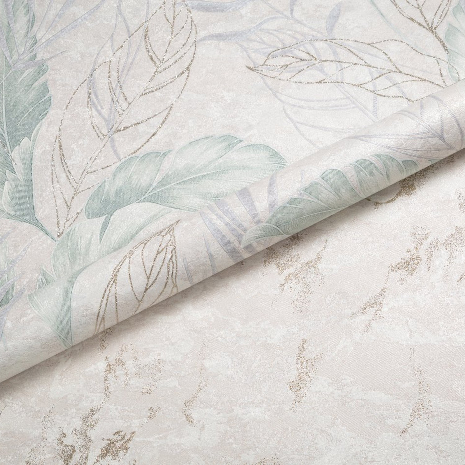 яяяОбои флиз "Home Color" PROTECT-PLUS-VESNA фон (беж./зел.) HC72438-27  1,06*10м *1/8