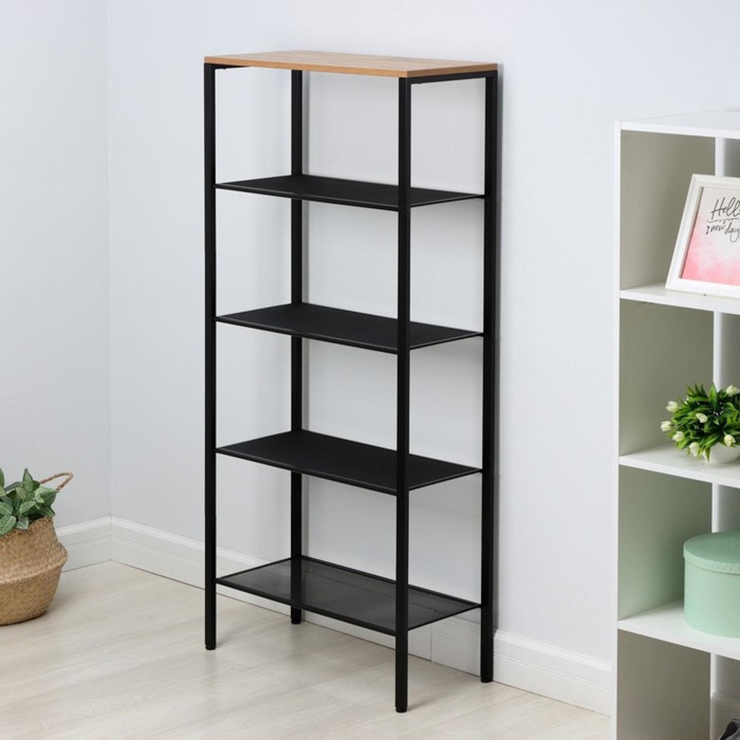 Стеллаж металл. "Торонто 25" 1465х300х670мм 5 полки Черный арт.СТТ25 Ч "ЗМИ" *1