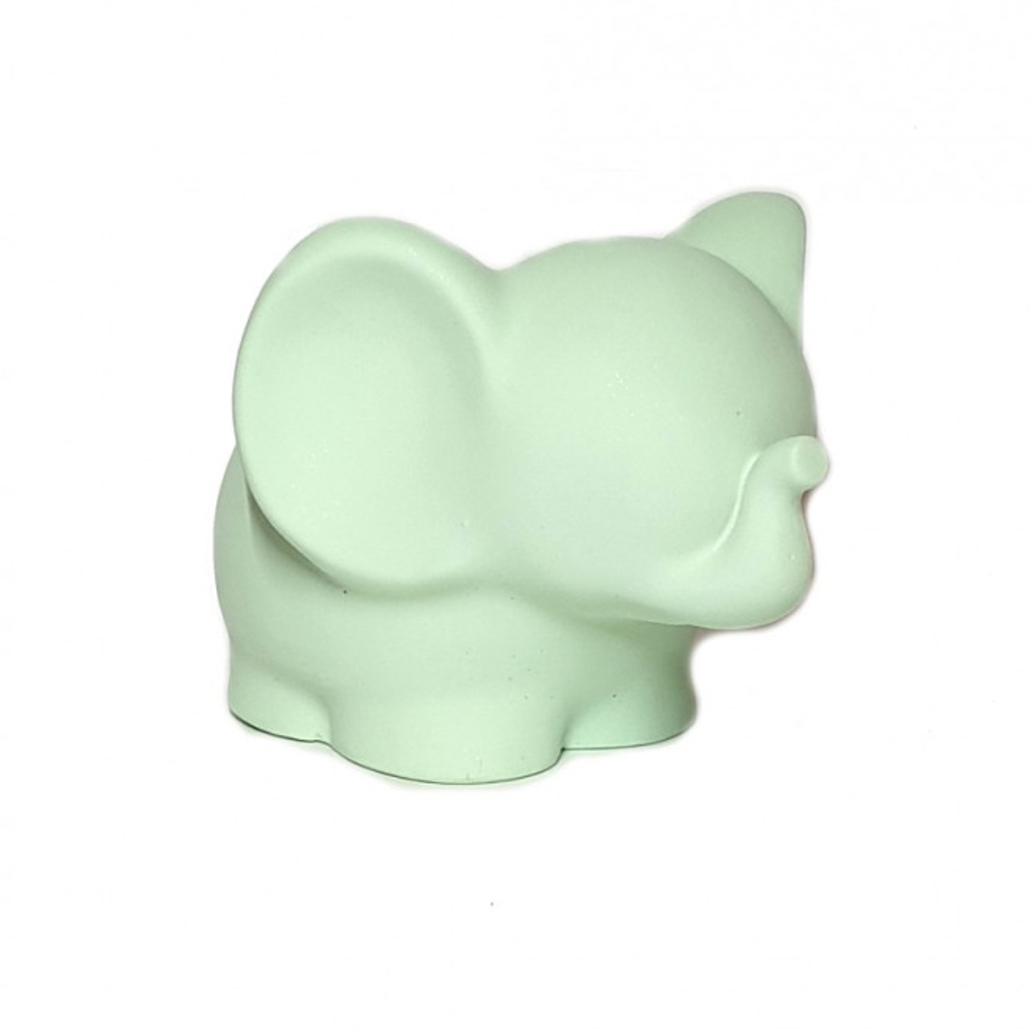 Кашпо гипсовое "Слоник" 0,075л 90х12мм h80мм нежно-Зеленый металлик  ("VipSet") *5