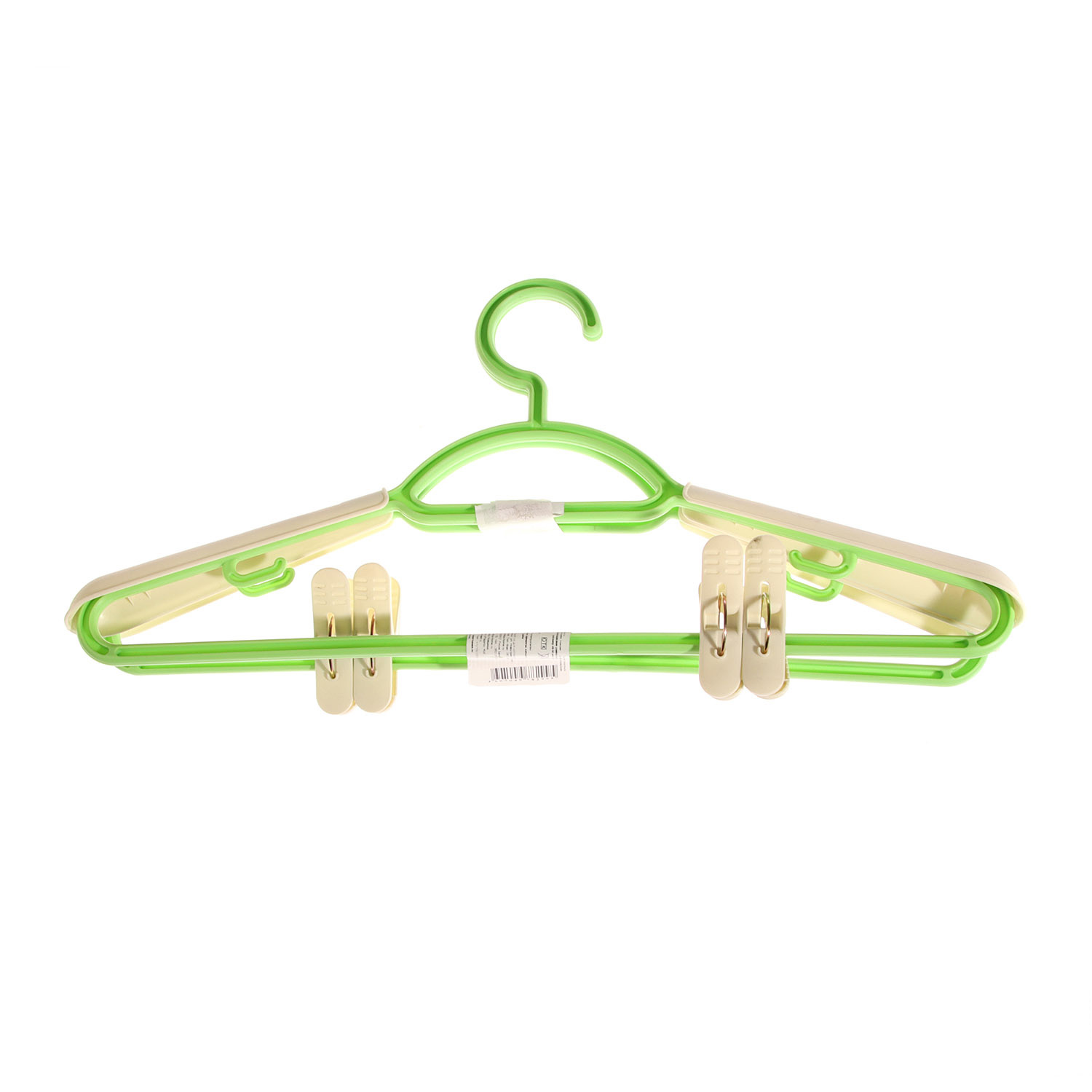 Плечики-вешалка для одежды пластм. НАБОР 2шт с ш.накл.,с держ.галст. р-р 48-54 С513Н ("Март.")*1/10