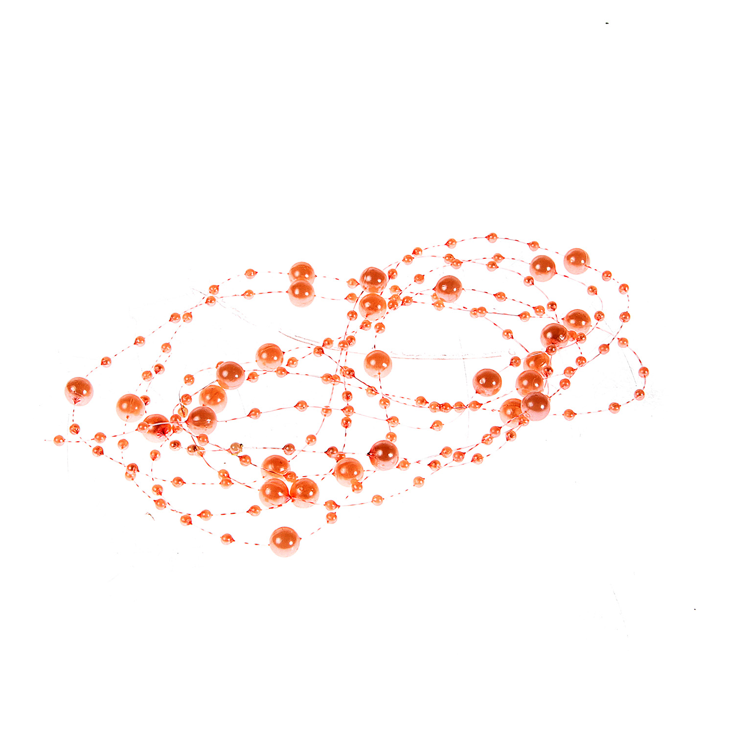 Бусы на ёлку 2м "Роса" d-7,5мм, Шампань