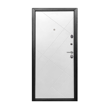 Дверь входная 2050х860х65 мм Форпост, левая, серебристый антик/белый матовый