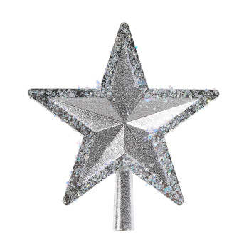 Звезда на елку "Волшебное сияние" 22*27 см, Серебро