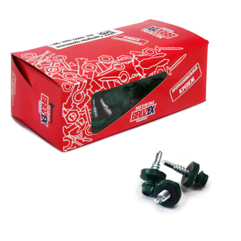 Саморезы кровельные BROZEX коробка 5,5*25 (100шт) RAL 6005 темно-зеленый *6