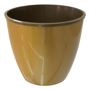 Кашпо пластм. "Les Couleurs" 10,0л, d верха 265мм h235мм со встав. Зол/брон.130-15 (Tek.A.Tek)*1/8