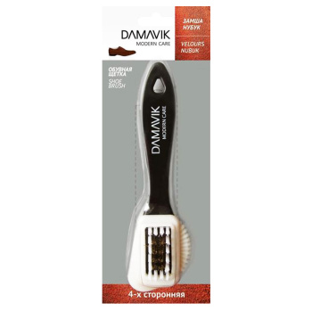 Щетка д/замши, нубука ДАМАВИК 4х ст-я на блистере*4/24