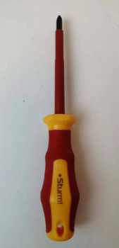 Отвертка диэлектрическая крестовая PH3x150мм эрго ручка (арт.1040-17-PH3-150) Sturm *1/12/96