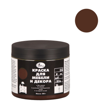Краска акриловая для мебели и декора Кофейный 0,45 кг Новбытхим  *1/6