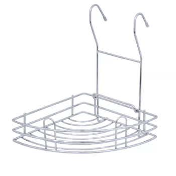 Полка навесная на рейлинг d16мм металл. хромир. Угловая Малая 20,5х20,5см "Manzzaro"HD 31.11.00*1/24