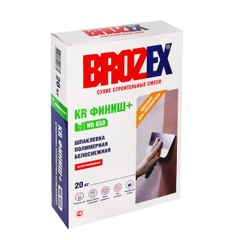 Шпаклевка полимерная BROZEX KR Финиш+ WR 650, 20 кг