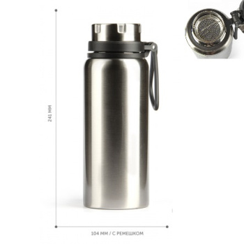 Термос нерж."Barouge" 0,8л Узк..горло, ВТ-428F *1/30