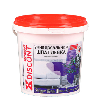 Шпатлевка масляно-клеевая 1.5 кг Ореол Дисконт, универсальная