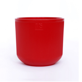 Кашпо пластм. "Росси" 4,4л d верха 190мм h170мм со вставкой Красный AMR-4,4-10 ("VipSet") *1/8