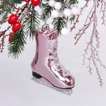 Ёлочная игрушка Сказочный конёк 8,5*3,5*11 см, розовый