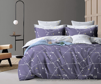 Постельное белье 1,5сп сатин Орхидея 10, наволочки 70*70см - 2шт *1