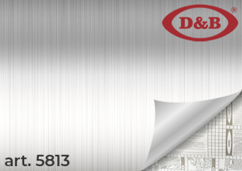 Пленка самоклеящаяся 45см*2м  голография 5813 Aluminum серебро D&B (Китай)  *1/30