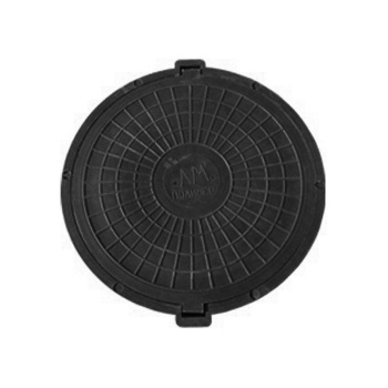 Люк канализационный полимерно композитный ЛМ -60 круглый нагрузка 15кН чёрный *1