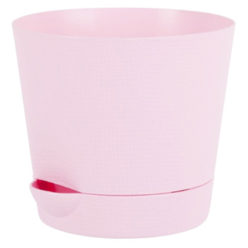 Кашпо пластм. "Le Parterre" 0,35л d верха 95мм h90мм с поддоном Розовый 201-3 (Tek.A.Tek) *1/72